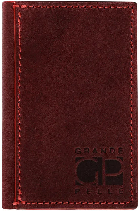 

Картхолдер Grande Pelle CardCase Cartolina 303161 без логотипа бордовый