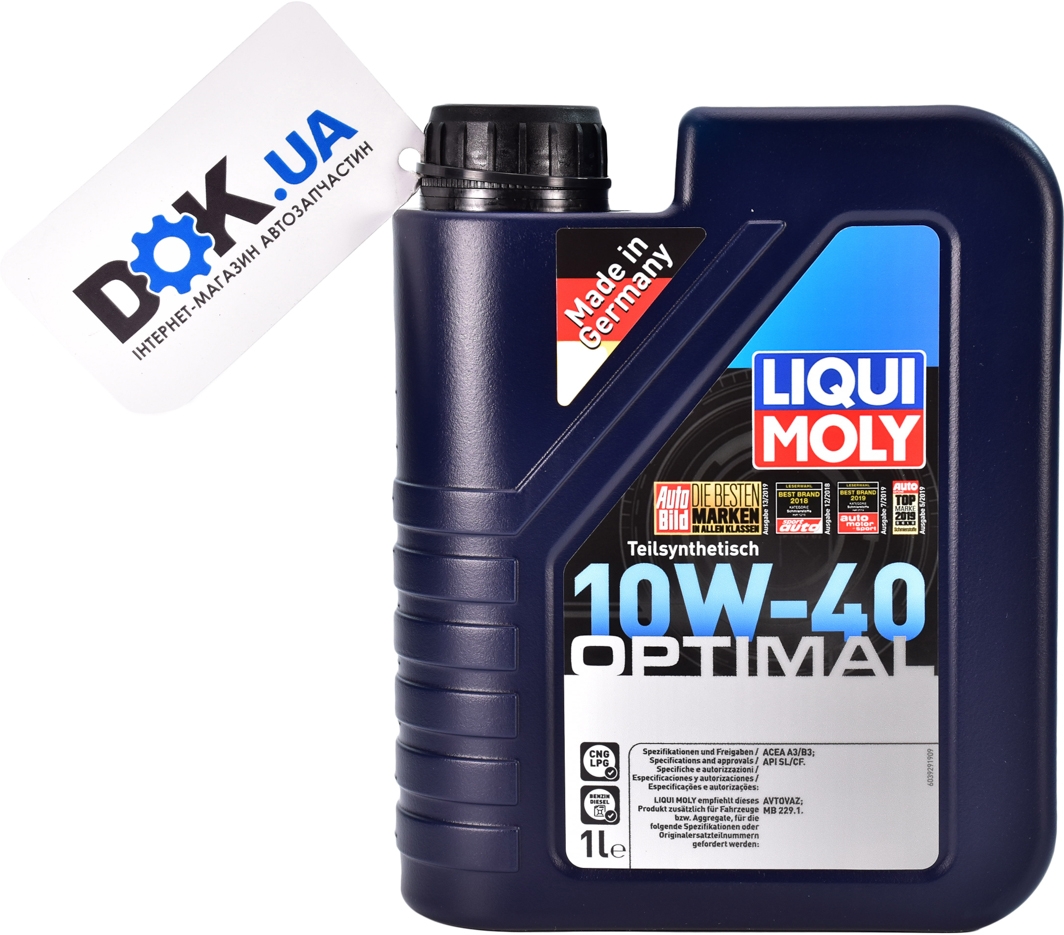 

Моторное масло Liqui Moly Optimal 10W-40 полусинтетическое 3930