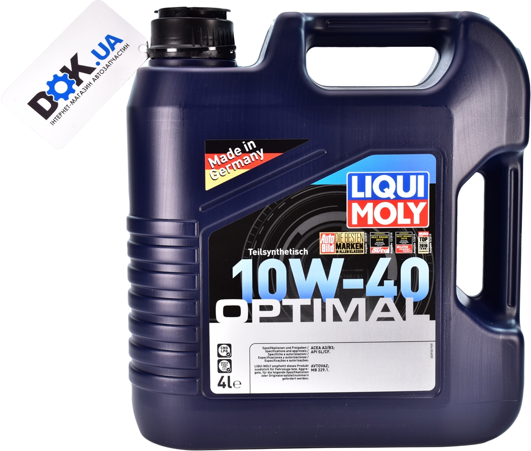 

Моторное масло Liqui Moly Optimal 10W-40 полусинтетическое 3930