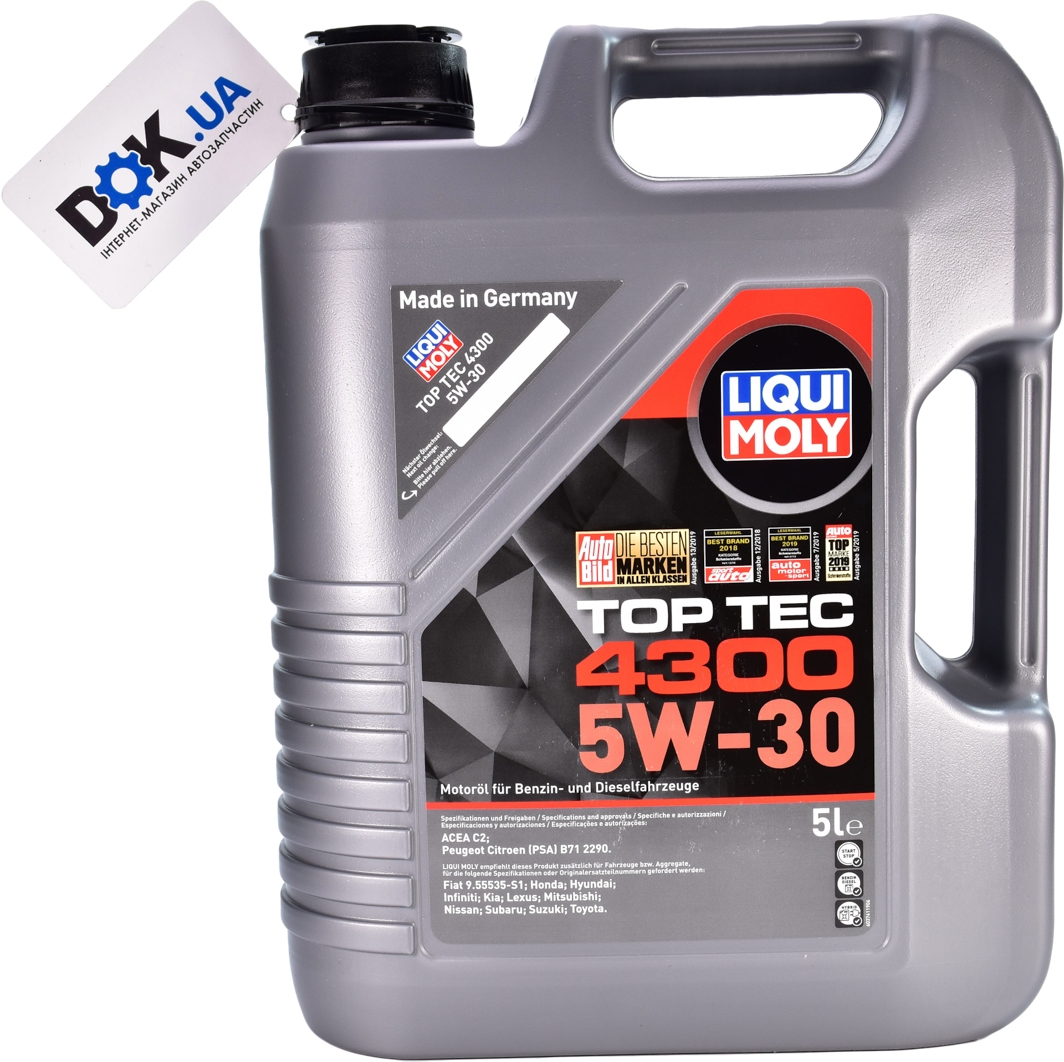 

Моторное масло Liqui Moly Top Tec 4300 5W-30 синтетическое 8031