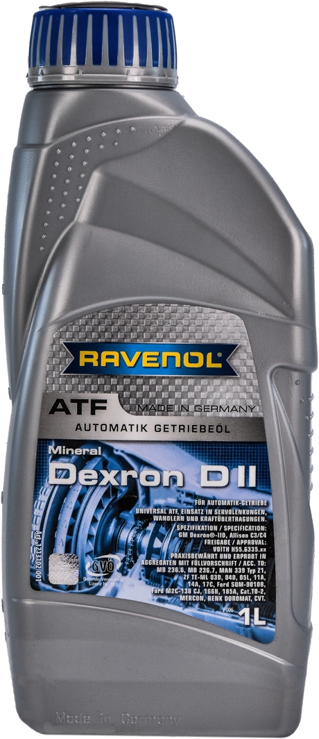 

Трансмиссионное масло Ravenol ATF Dexron D II минеральное 12131021