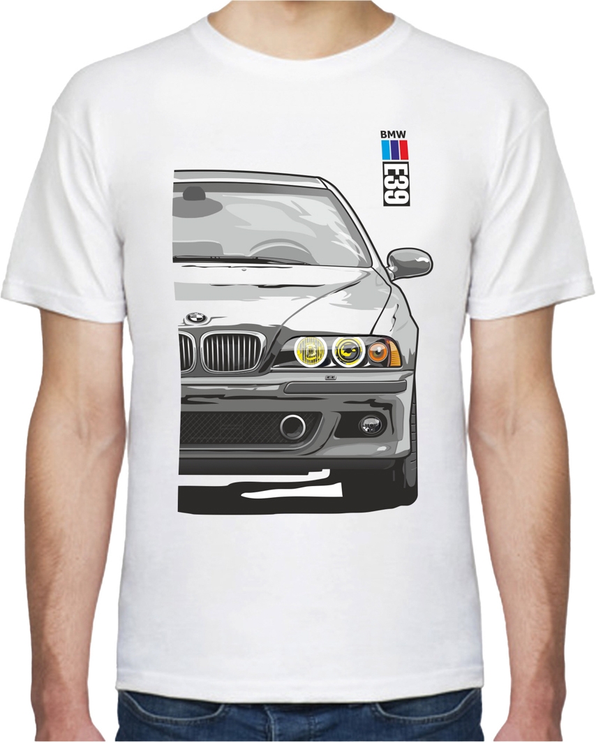 

Футболка мужская Avtolife BMW E39 MotorSport ver2 White белая принт спереди и сзади 117539