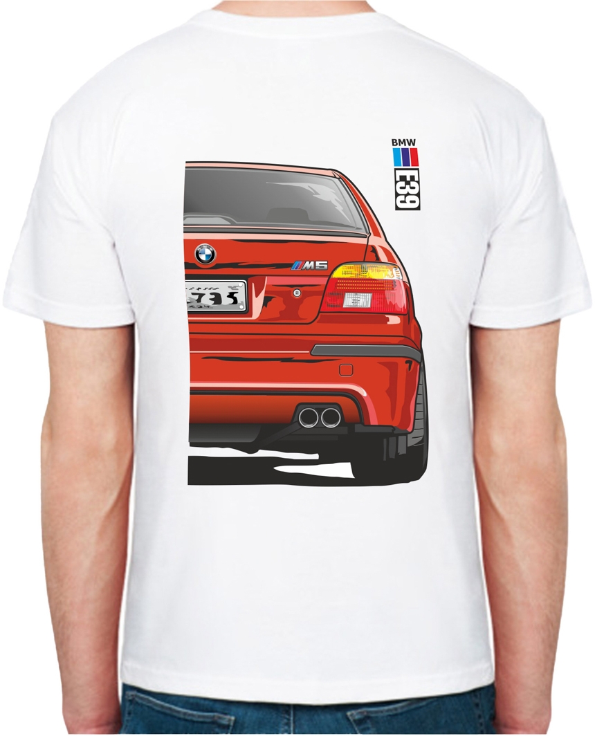 

Футболка мужская Avtolife классическая BMW E39 MotorSport ver2 Red белая принт сзади 316439