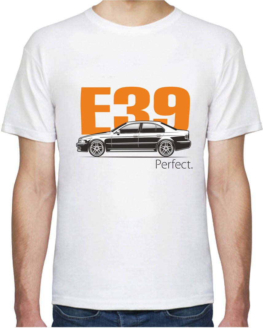 

Футболка мужская Avtolife классическая BMW E39 Perfect Orange белая принт спереди 505239