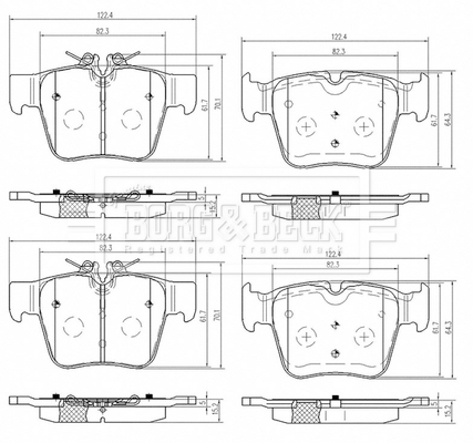 

Borg & Beck bbp2581 Тормозные колодки