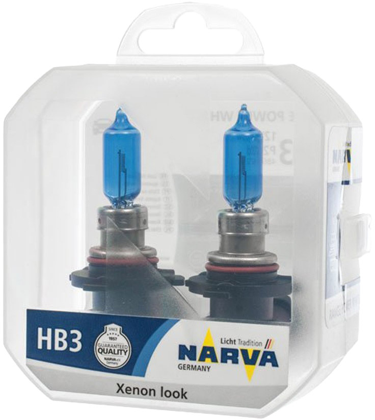

Автолампы Narva 48625S2 Range Power White HB3 P20d 65 W темно-голубой