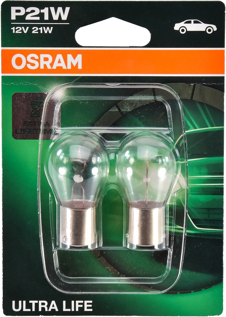 

Автолампы Osram 7506ult02b Ultra Life P21W BA15s 21 W прозрачная