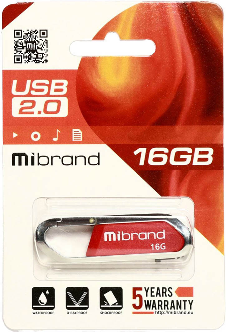 

Флешка Mibrand Aligator 16 ГБ MI20AL16U7DR