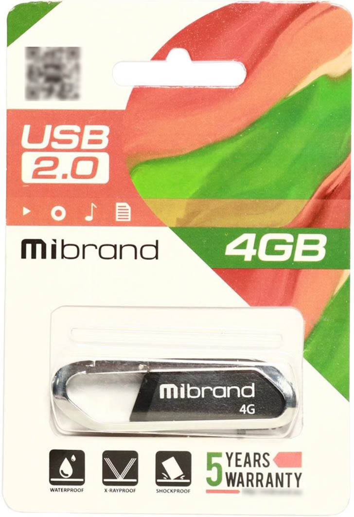 

Флешка Mibrand Aligator 4 ГБ MI20AL4U7B