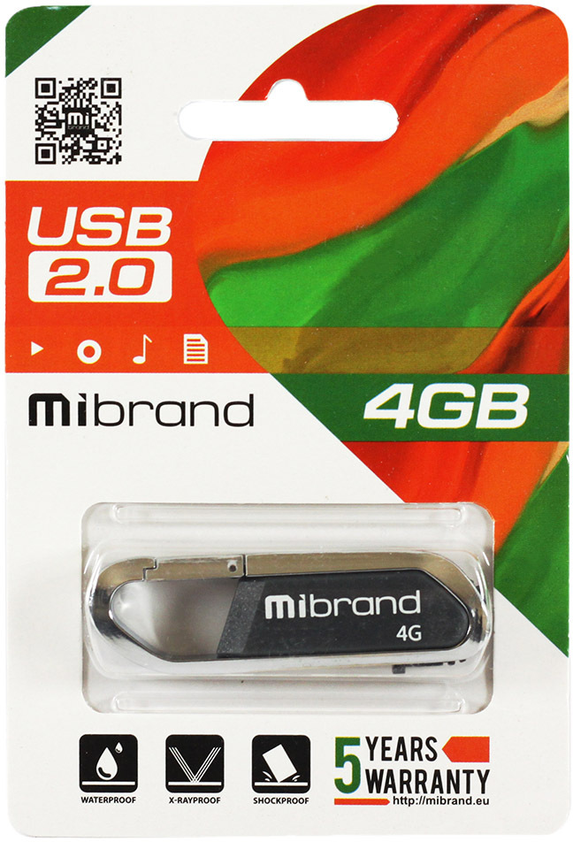 

Флешка Mibrand Aligator 4 ГБ MI20AL4U7G