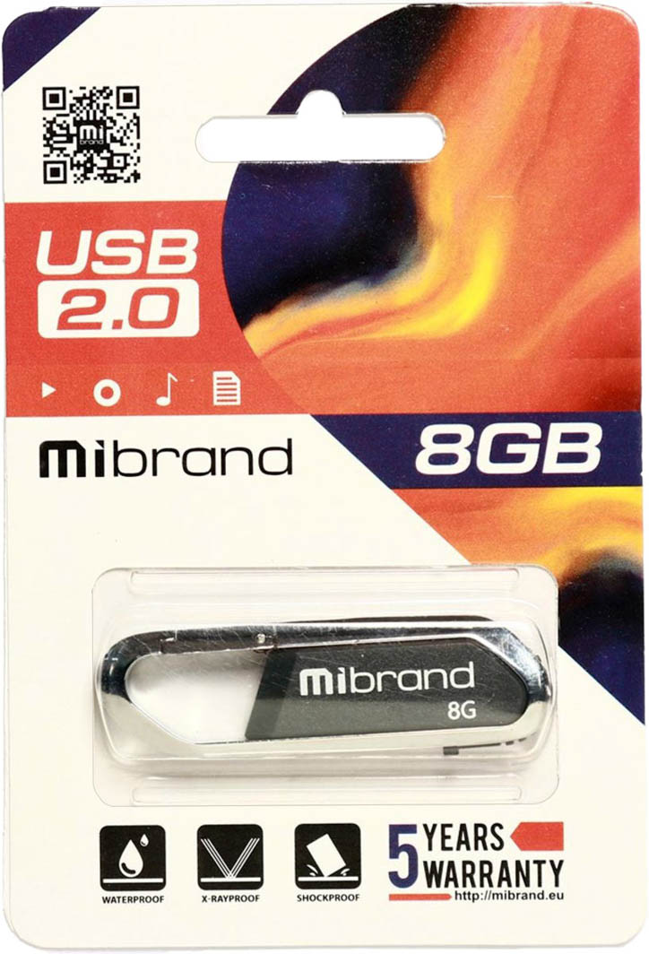 

Флешка Mibrand Aligator 8 ГБ MI20AL8U7G