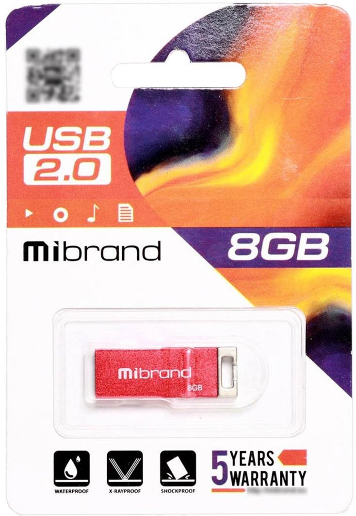 

Флешка Mibrand Chameleon 8 ГБ MI20CH8U6R