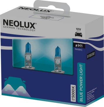 

Автолампа Neolux N448HC-SCB Blue Power Light H1 P14,5s 80 W синяя