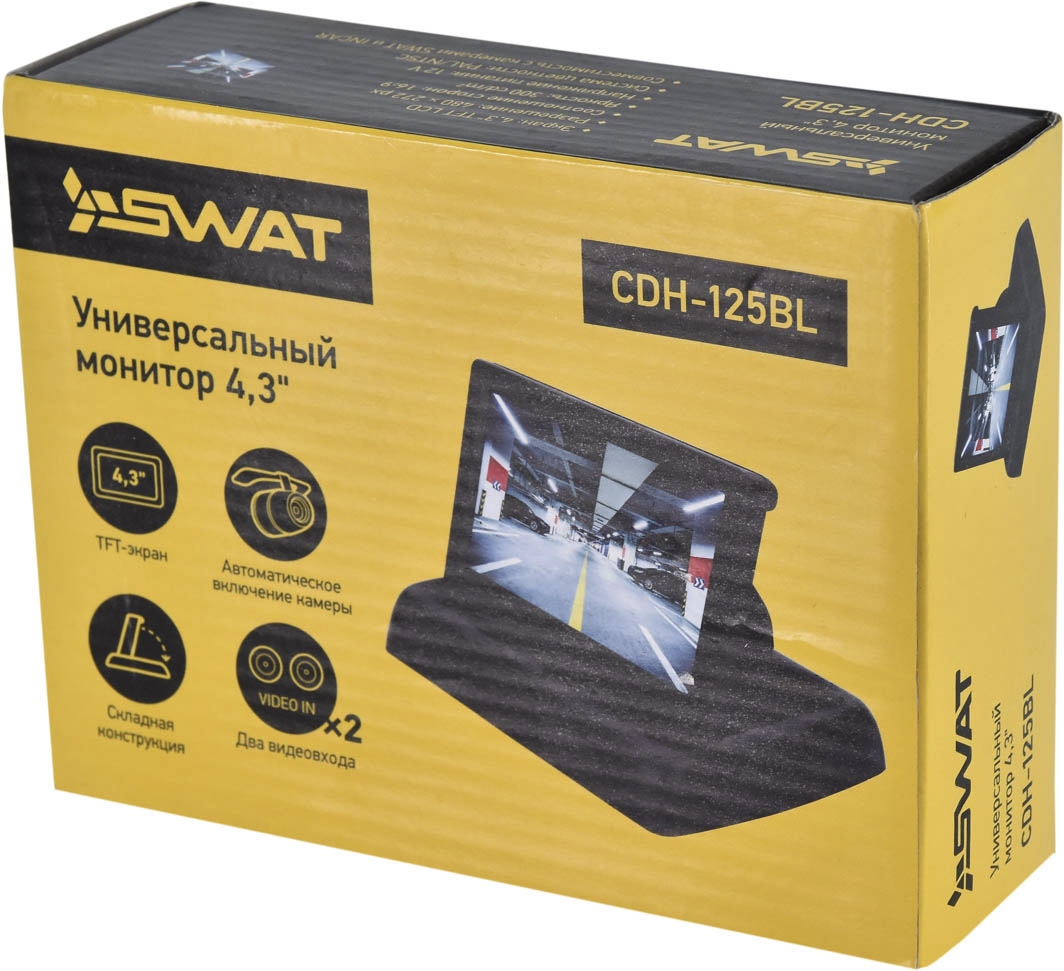 

Монитор в авто Swat CDH-125 черный CDH125