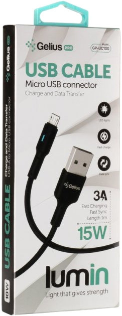 

Кабель Gelius Lumin 82656 USB - Micro USB 1 м