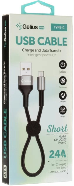 

Кабель Gelius Short 82667 USB - USB type-C 0,2 м