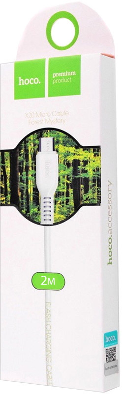 

Кабель Hoco X20 X20MICROWHITE2M USB - Micro USB 2 м