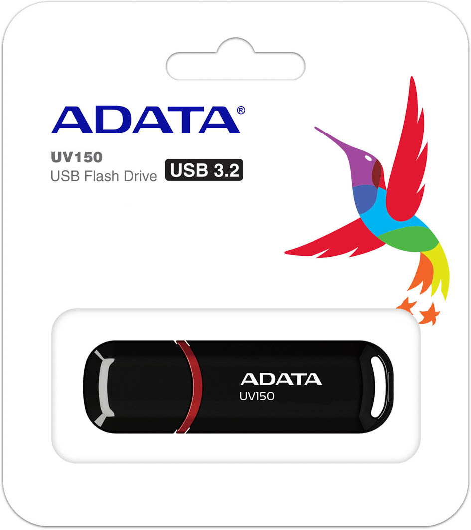 

Флешка Adata UV150 Black 64 ГБ AUV150-64G-RBK