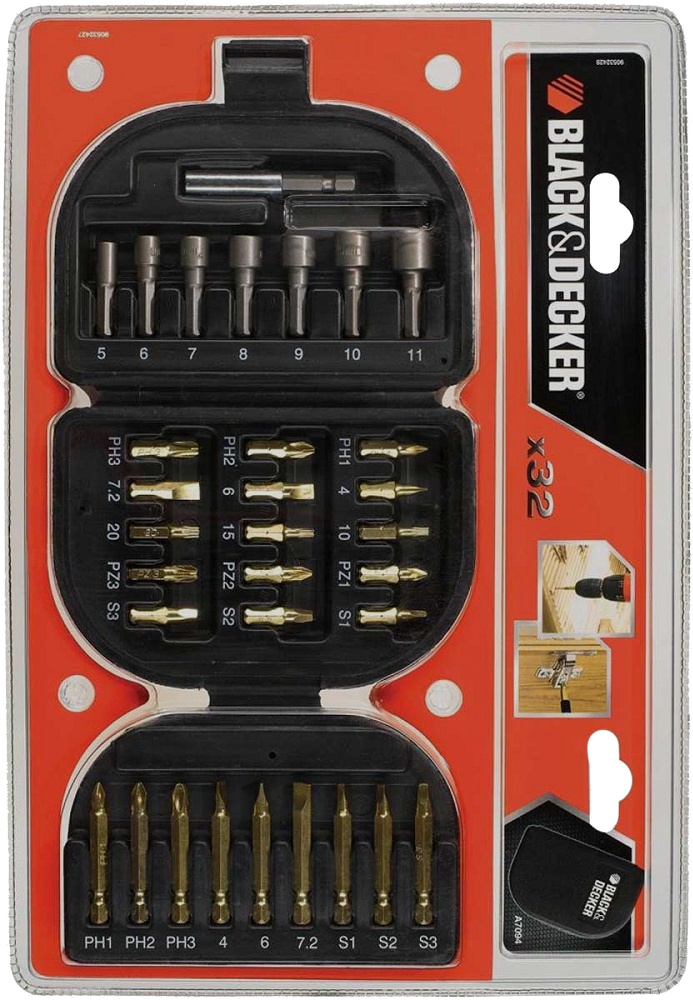 

Набор бит и торцевых головок с держателем BLACK+DECKER A7094 31 шт.