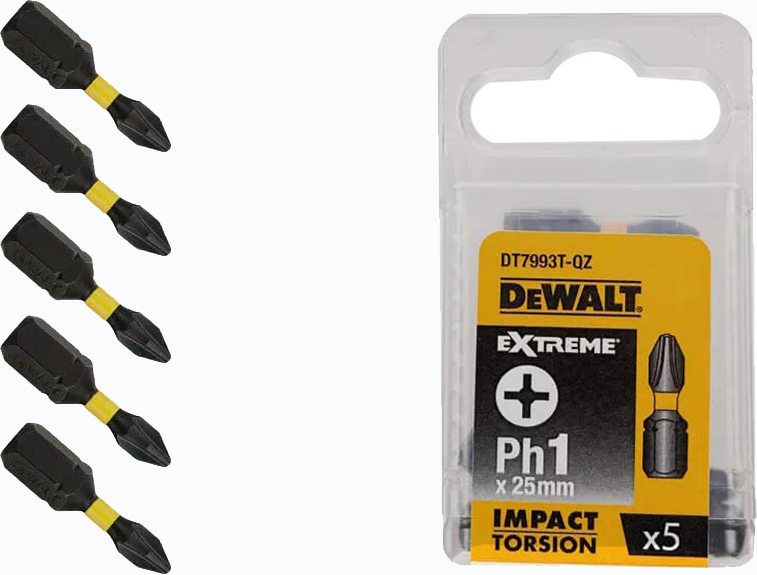 

Набор бит DeWALT Impact Torsion DT7993T 5 шт.