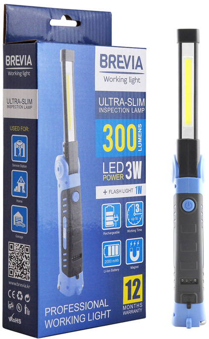

Фонарь для СТО Brevia LED Ultra-slim 11360
