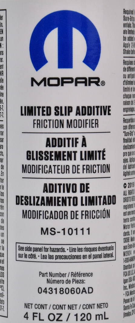 

Присадка Mopar Parts Limited Slip Additive 4318060AD