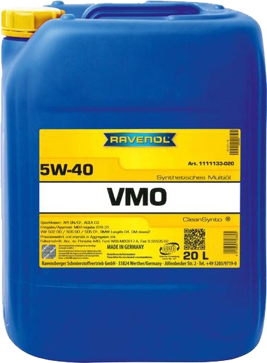 

Моторное масло Ravenol VMO 5W-40 синтетическое 1111133020