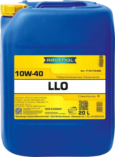 

Моторное масло Ravenol LLO 10W-40 полусинтетическое 1112112020