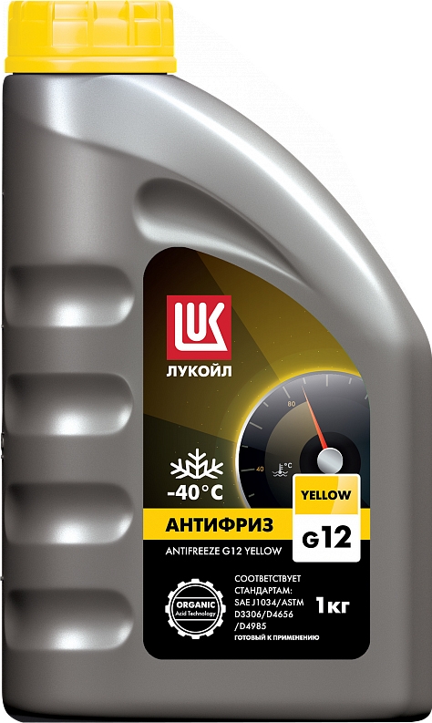 

Готовый антифриз Lukoil -40 G12 желтый G12YELLOW1KG