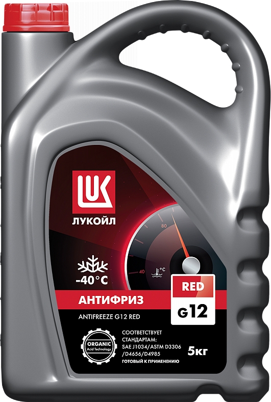 

Готовый антифриз Lukoil -40 G12 красный G12RED5KG