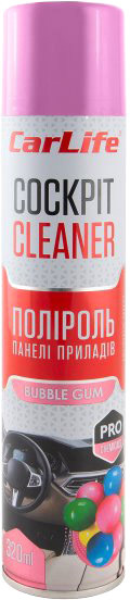 

Полироль для салона Carlife Cockpit Cleaner bubble gum 320 мл CF329