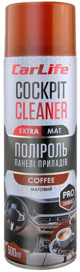 

Полироль для салона Carlife Cockpit Cleaner Extra Mat кофе 500 мл CF526