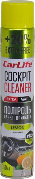 

Полироль для салона Carlife Cockpit Cleaner Extra Mat лимон 750 мл CF771