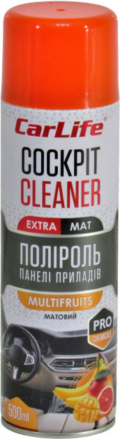 

Полироль для салона Carlife Cockpit Cleaner Extra Mat мультифрукт 500 мл CF525