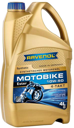 

Моторное масло 4T Ravenol Motobike Ester 10W-50 синтетическое 1171103004