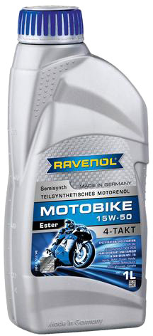 

Моторное масло 4T Ravenol Motobike Ester 15W-50 полусинтетическое 1172113001