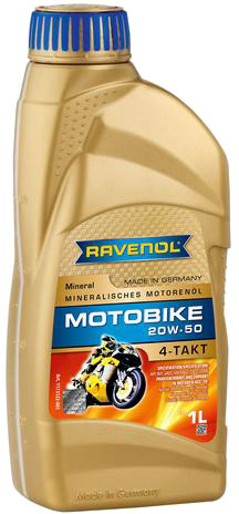 

Моторное масло 4T Ravenol Motobike 20W-50 минеральное 1173122004