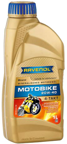 

Моторное масло 4T Ravenol Motobike 20W-40 минеральное 1173123004