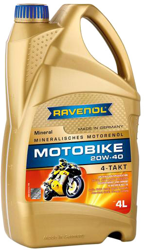 

Моторное масло 4T Ravenol Motobike 20W-40 минеральное 1173123004