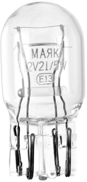 

Автолампа Маяк 81215BU Ultra W21/5W W3x16d 5 W 21 W прозрачная