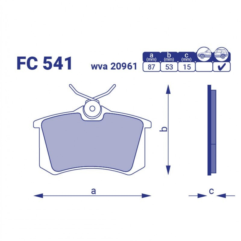 

Frico FC541 Тормозные колодки