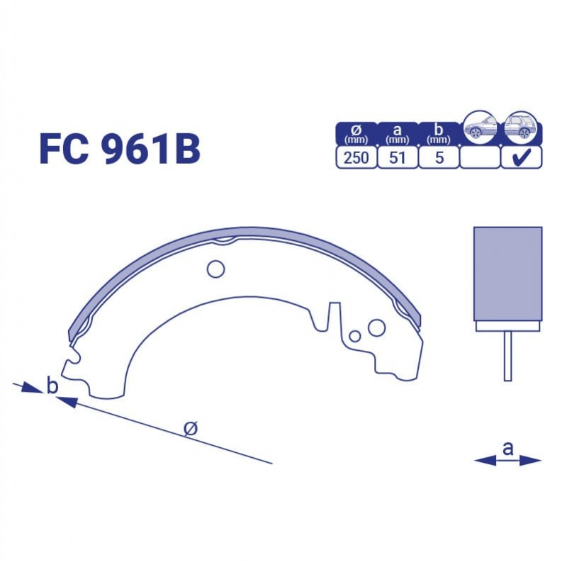 

Frico FC961B Тормозные колодки