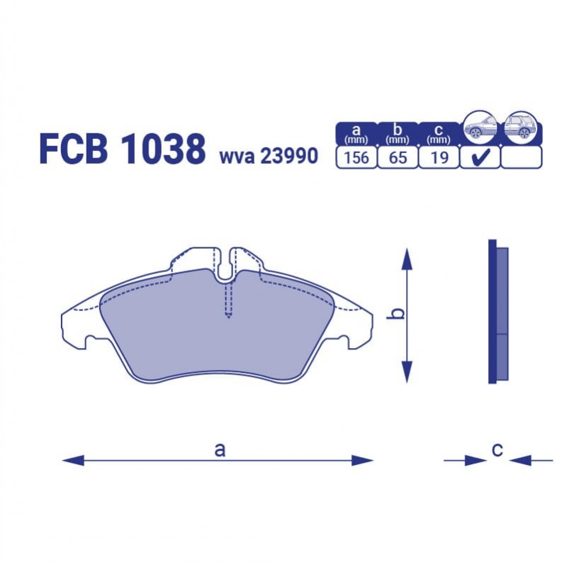 

Frico FCB1038 Тормозные колодки