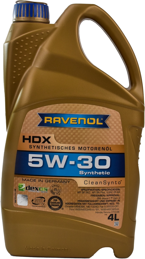 

Моторное масло Ravenol HDX 5W-30 синтетическое 1111125004