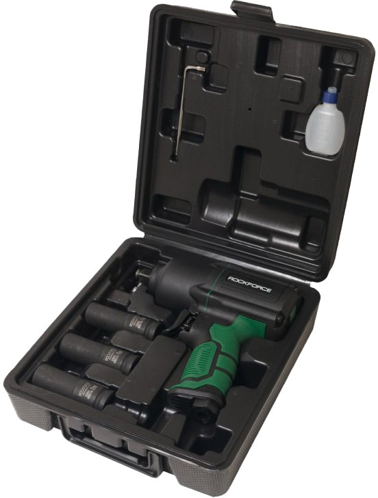 

Пневмогайковерт Rockforce Twin Hammer RF-82549K4 (торцевые головки + чехол)
