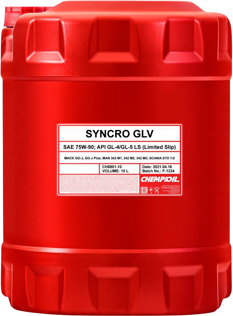 

Трансмиссионное масло Chempioil Syncro GLV GL-4 GL-5 LS 75W-90 синтетическое CH8801-2