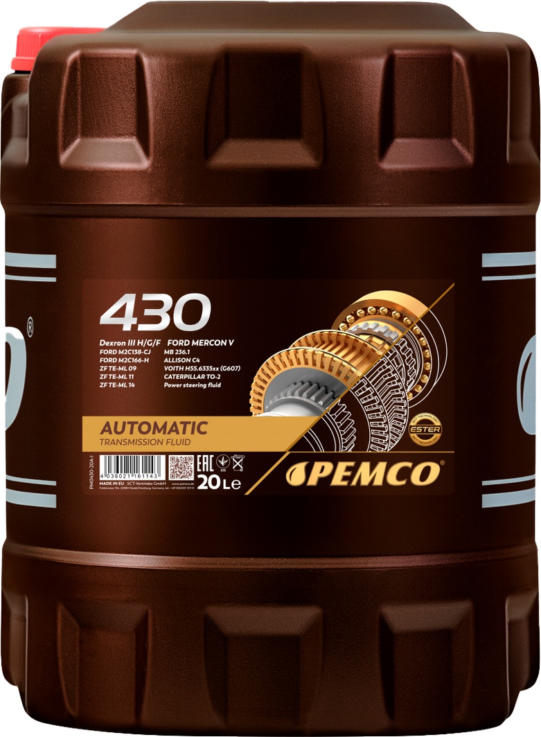 

Трансмиссионное масло Pemco 430 синтетическое PM0430-20