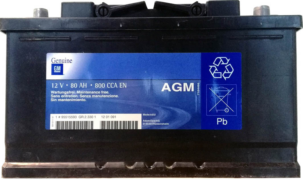 

Аккумулятор General Motors 6 CT-80-R AGM 000915105DHGEL