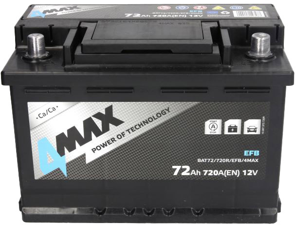 

Аккумулятор 4Max 6 CT-72-R BAT72720REFB4MAX