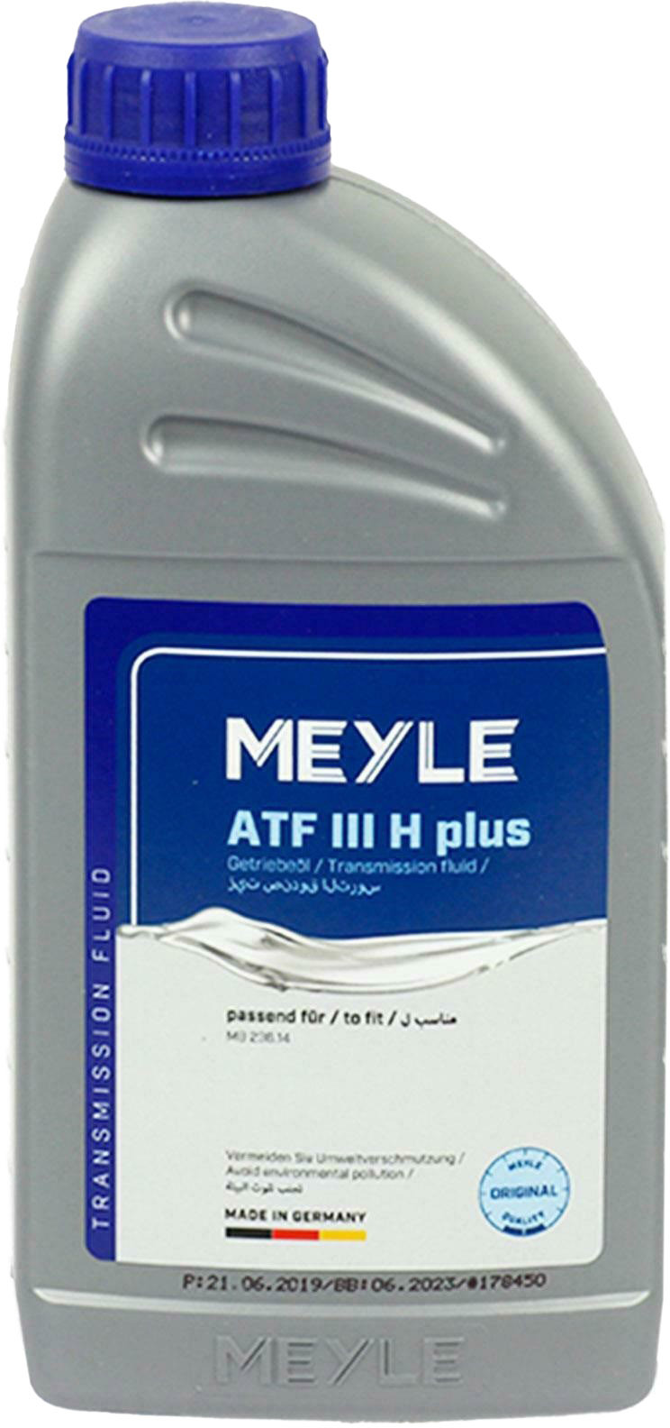 

Трансмиссионное масло Meyle ATF III H Plus синтетическое 0140192800